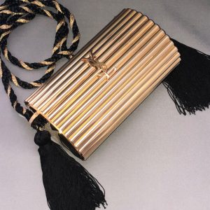 Yves Saint-Laurent gilt metal shoulder bag