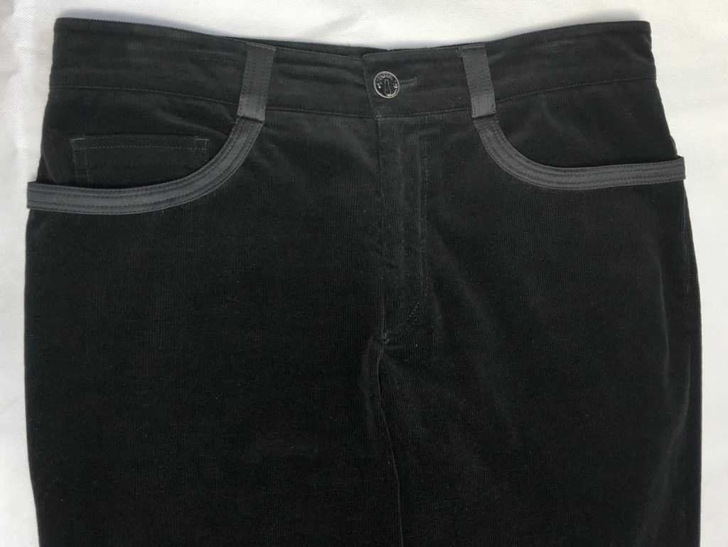 CHANEL Black Corduroy Cashmere-Elastane Trousers - Pants