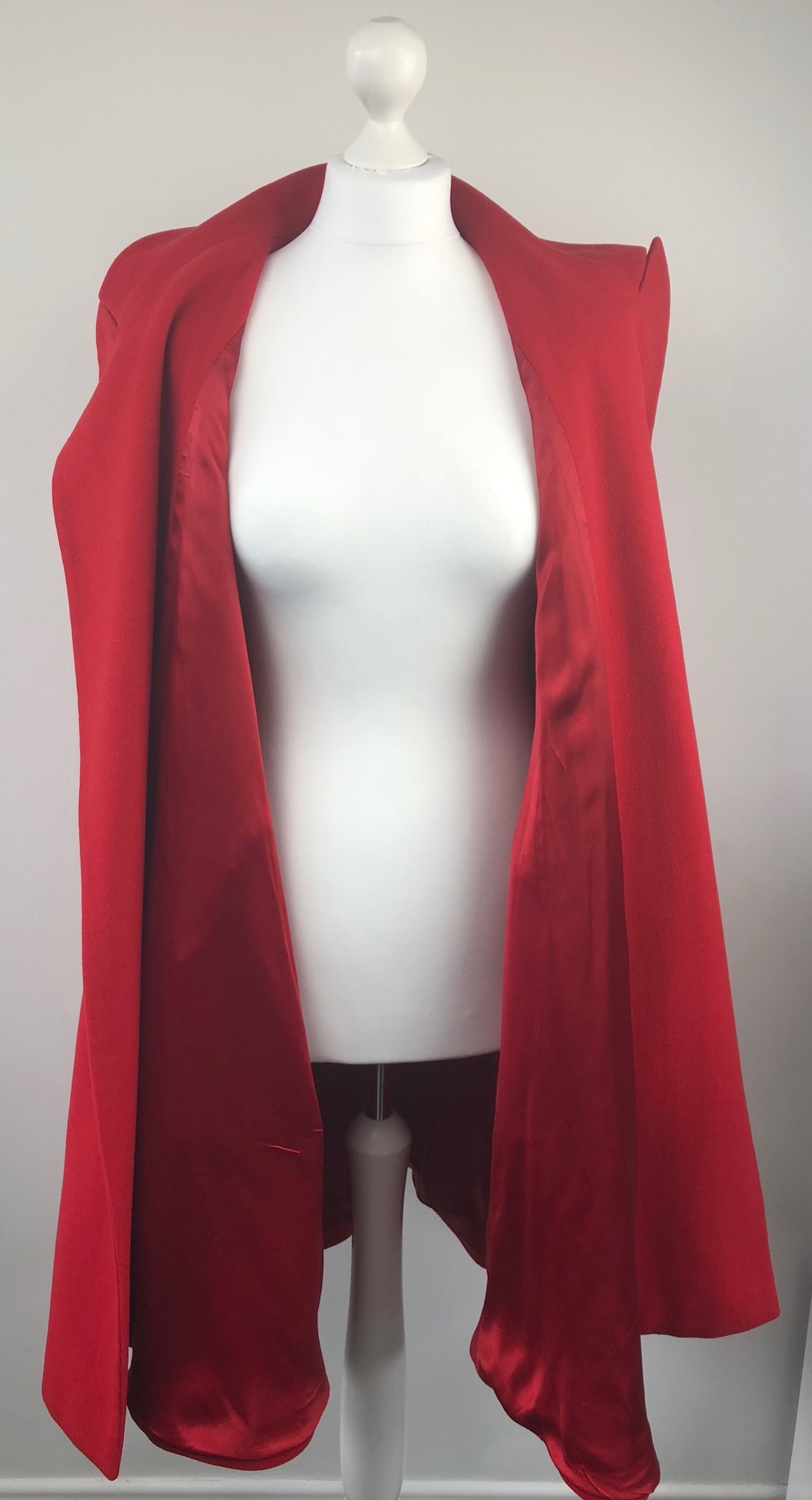 Mohair Coat Elegant Louis Féraud French Vintage Red Wool 