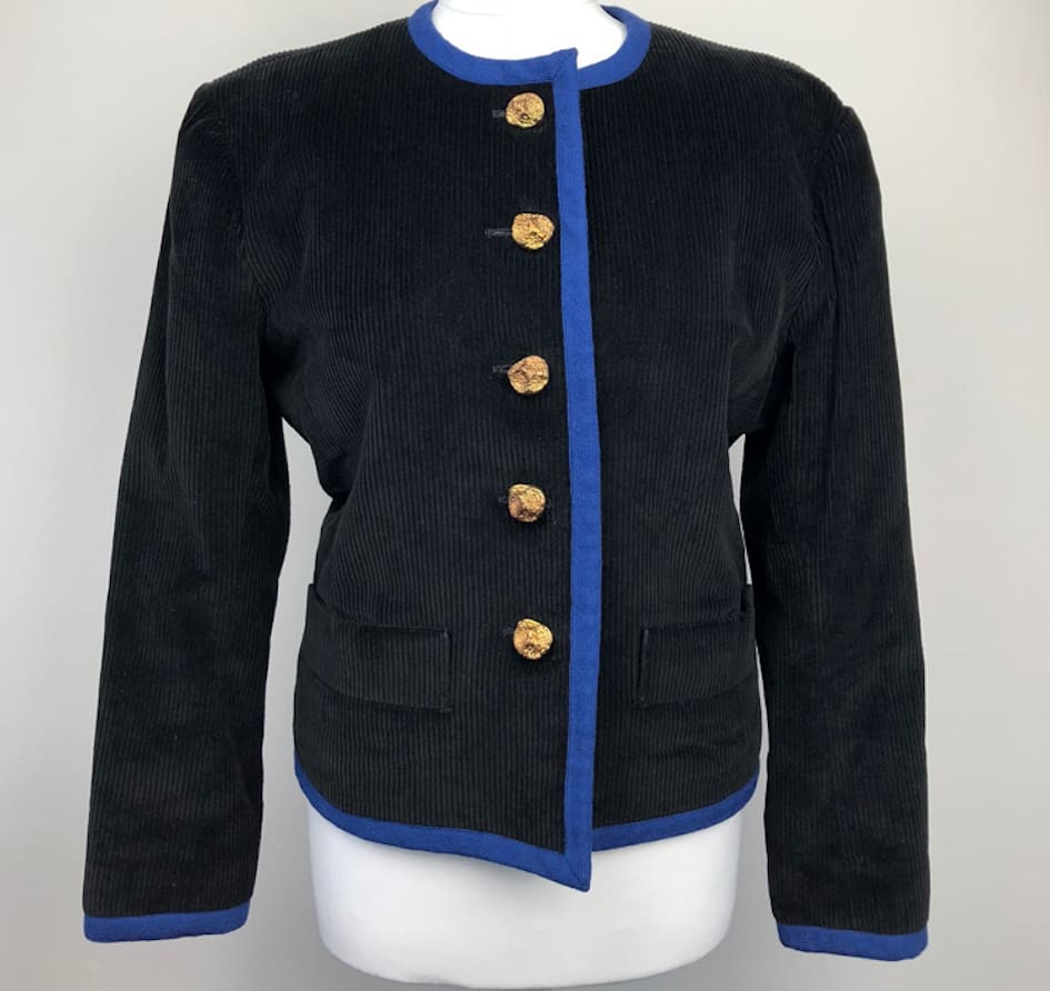Saint-Laurent Jacket Vintage Catwalk Piece Black Blue