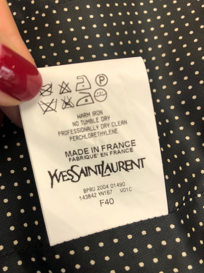 YSL Yves Saint-Laurent black fitted jacket