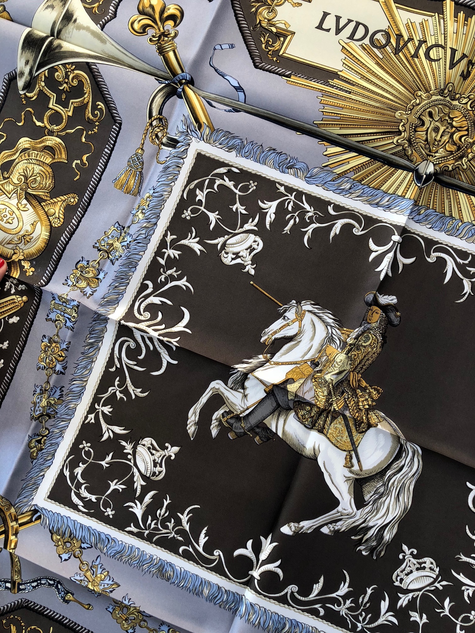 Hermès carré Square scarf 'Louis XIV Versailles' Ludovicus Magnus