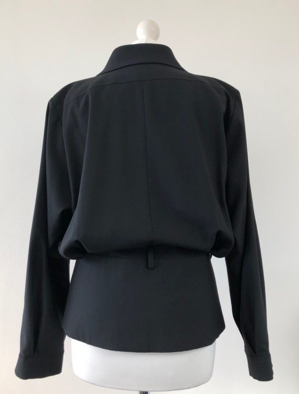 YSL Double-Breasted Wool Blazer Mother Pearl Buttons