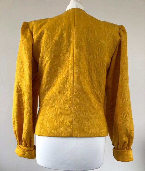 YSL YVES SAINT-LAURENT Yellow-Goldish Luxury Damask Jacket