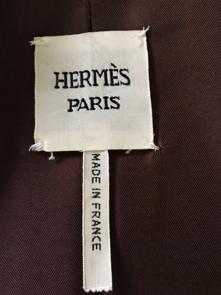 HERMES Riding Leather Jacket Saddle Stitching Brown - Chelsea Vintage ...