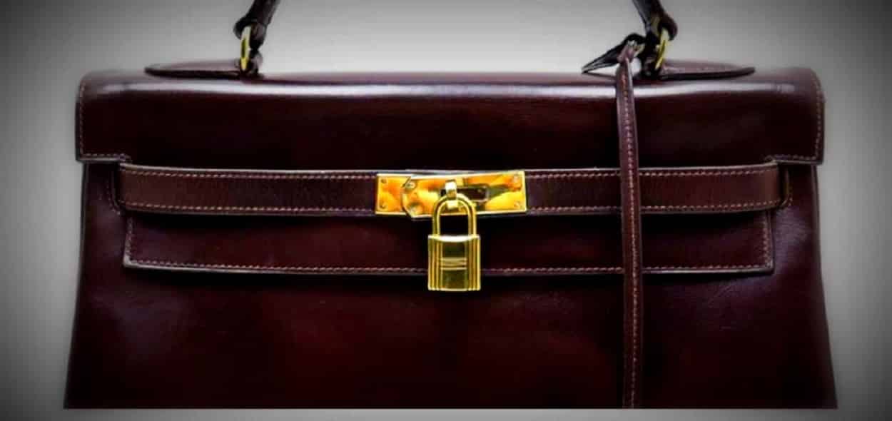 HERMÈS, DARK BROWN VINTAGE KELLY 32 IN BOX LEATHER WITH GOLD HARDWARE,  1973, CUSTOM PAINTED IN 2020, Handbags and Accessories, 2020
