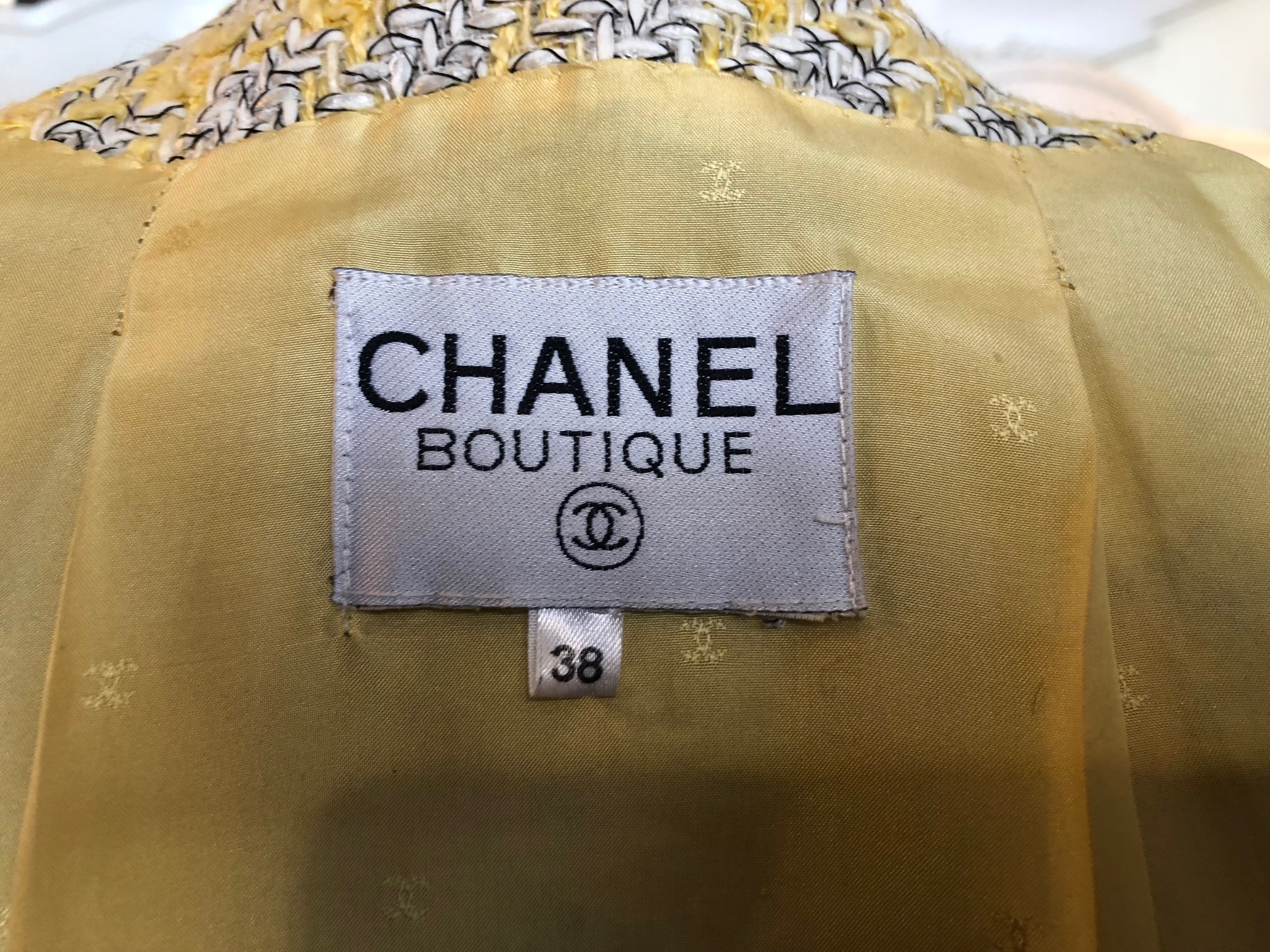 CHANEL Jacket Vintage Tweed Trimmed Jewel Buttons - Chelsea Vintage Couture