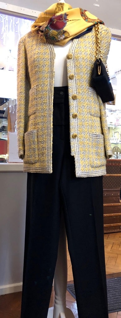 CHANEL Jacket Vintage Tweed Trimmed Jewel Buttons  Chelsea Vintage Couture