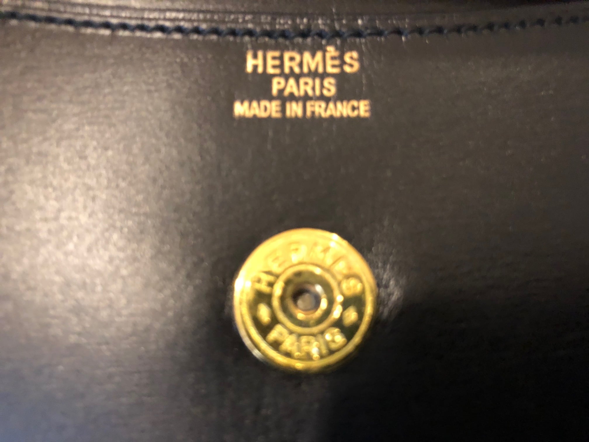Sold at Auction: Hermes Rio: Blue Clutch With Change Purse