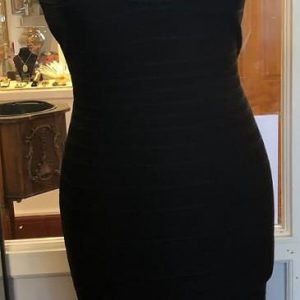 HERVE LEGER Sydney Bandage Black Dress