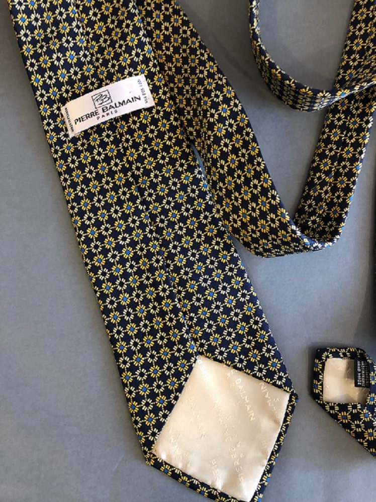 PIERRE BALMAIN Vintage Pattern Silk Tie - Chelsea Vintage Couture