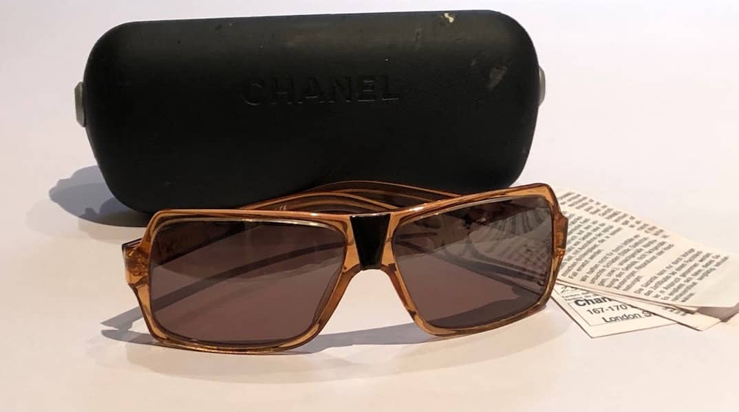 vintage brown chanel sunglasses