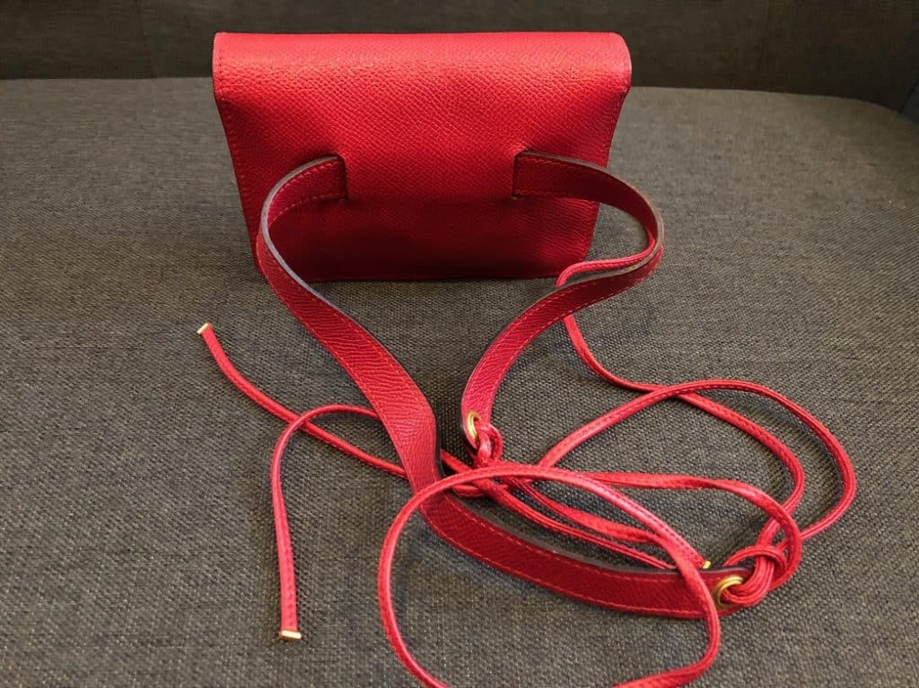 Hermès Red Leather Travel Clutch Fanny Pack Waist Belt Bag - Chelsea ...