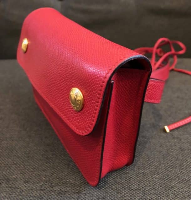 Hermès Red Leather Travel Clutch Fanny Pack Waist Belt Bag - Chelsea ...