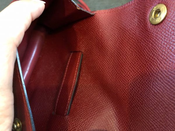 HERMES Red Burgundy Leather Whipstick Flap Fanny Pack Waist Belt Travel ...