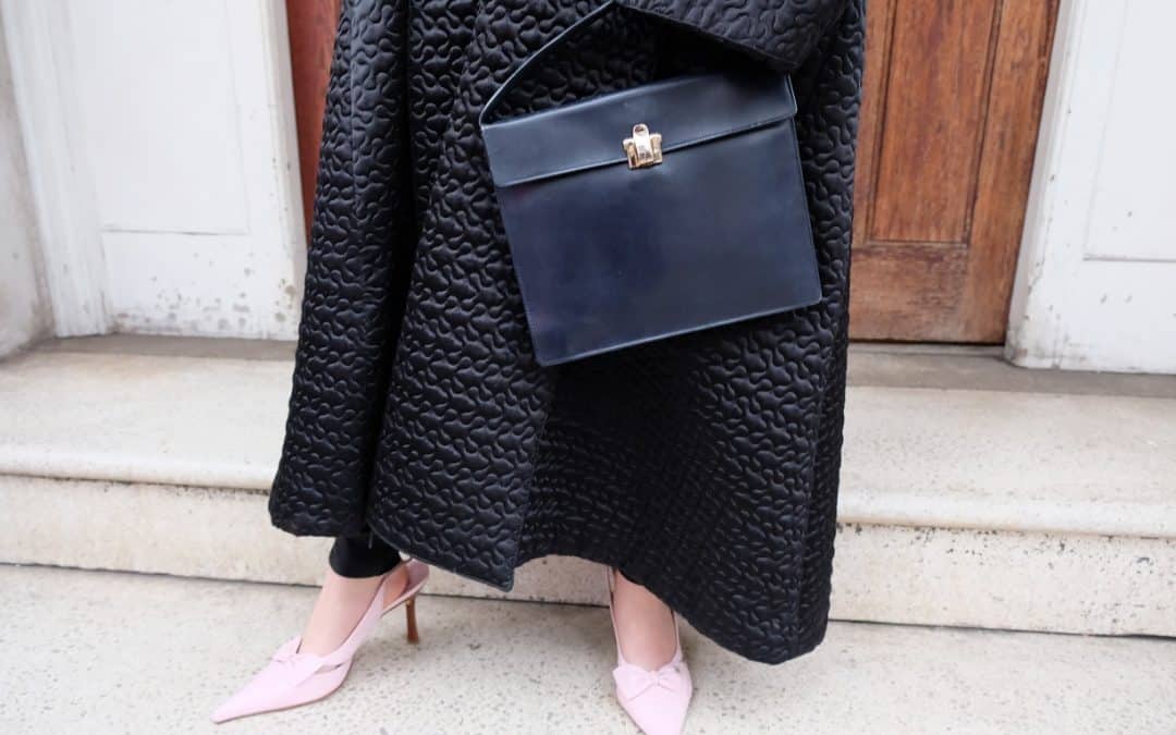 CHANEL Pale Pink Leather Slings Classic CC Logo Bow Heels Shoes Mules