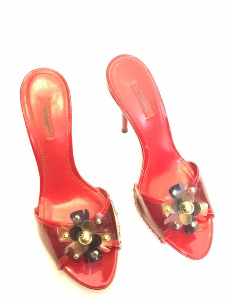 Dolce & Gabbana Flower Embellished High Heel Sandals - Chelsea Vintage ...