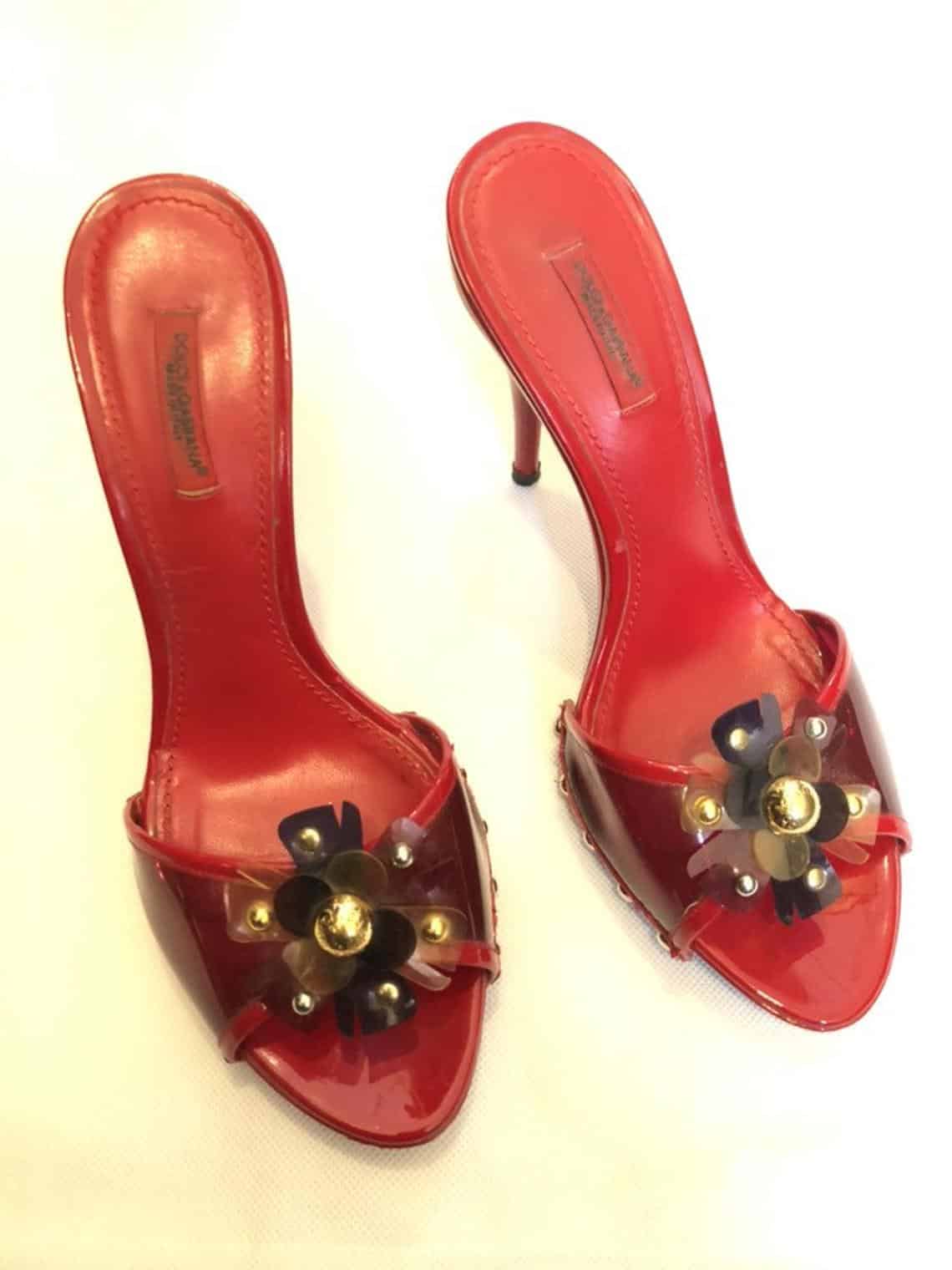 Dolce & Gabbana Flower Embellished High Heel Sandals - Chelsea Vintage  Couture
