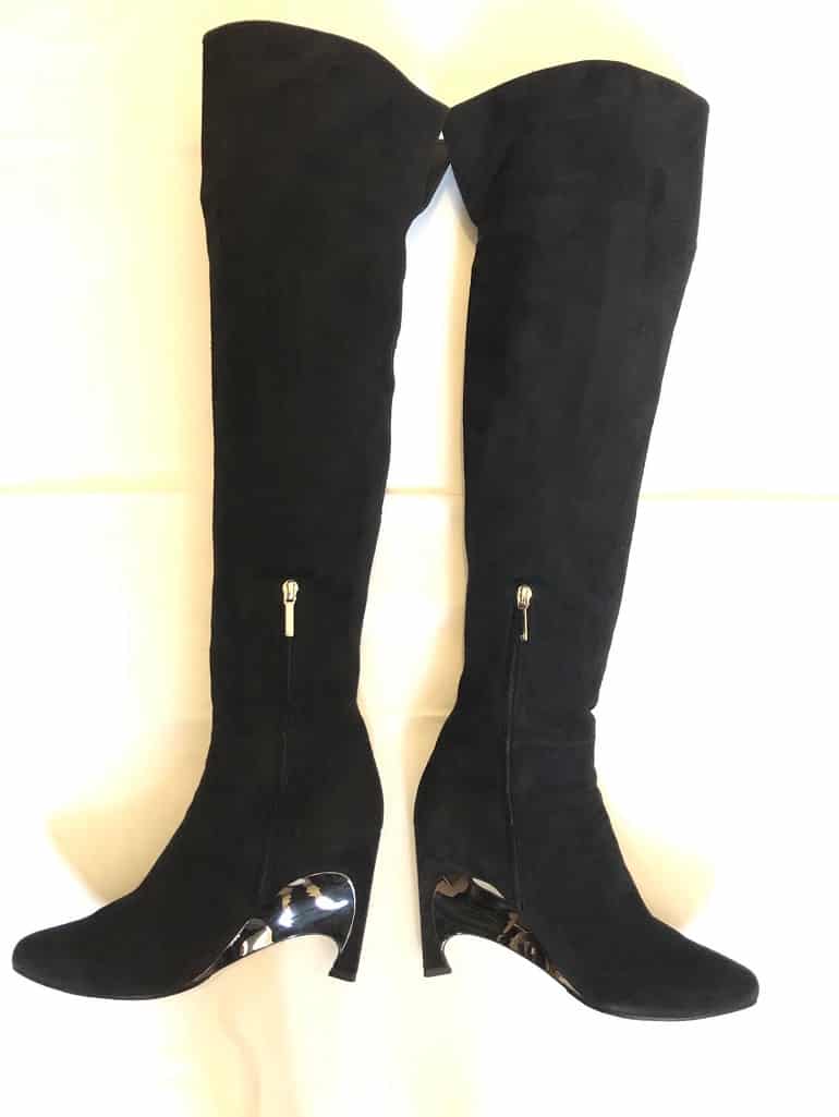 Dior, Shoes, Christian Dior Black Boot With Gold Heel Only Worn Once  Great Condition
