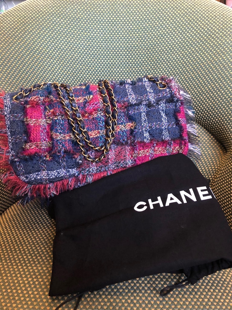 Chanel Black & Multicolor Tweed 22 Bag, myGemma