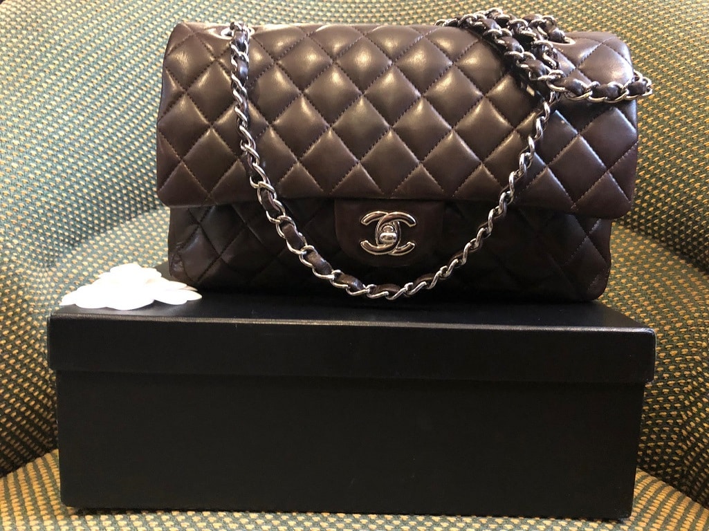 CHANEL Vintage Double Flap Quilted Chain Shoulder Bag Timeless 2.55 - Chelsea Vintage Couture