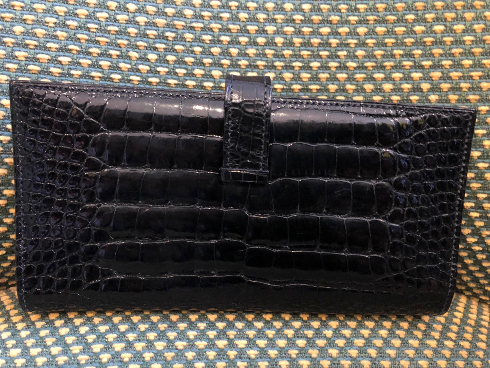 HERMES Bearn H Wallet Black Alligator Crocodile Constance Buckle - Chelsea  Vintage Couture