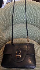 HERMÈS Sandrine Black Lizard Shoulder Bag Limited Edition - Chelsea ...