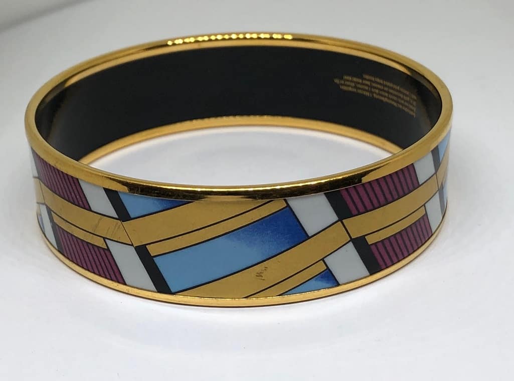 Michaela Frey 24 Ct Gold Multicoloured Enamel Bangle Bracelet - Chelsea ...