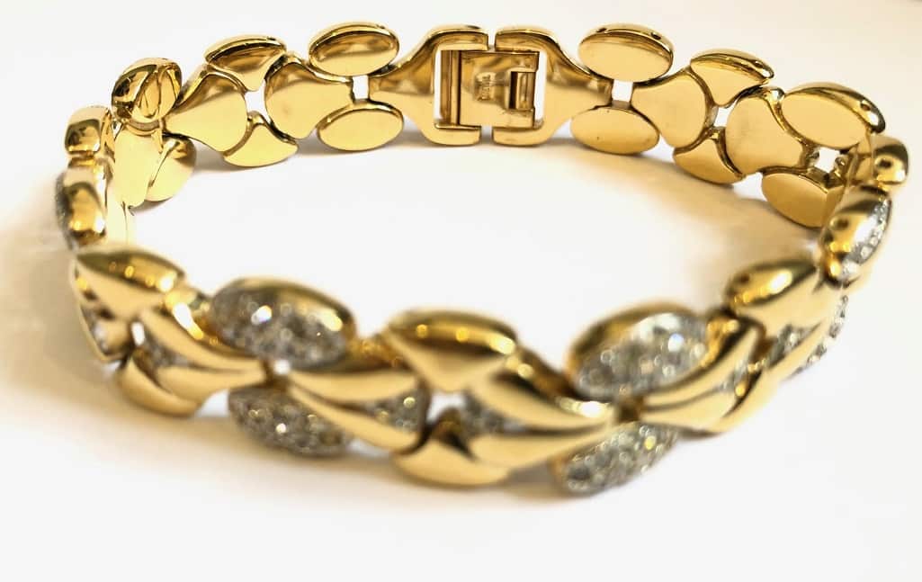 ROTARY SIGNED LARGE Gold Plated Vintage Bracelet excellent Quality Beautiful Famous Vintage jewelry Elegant Design from France