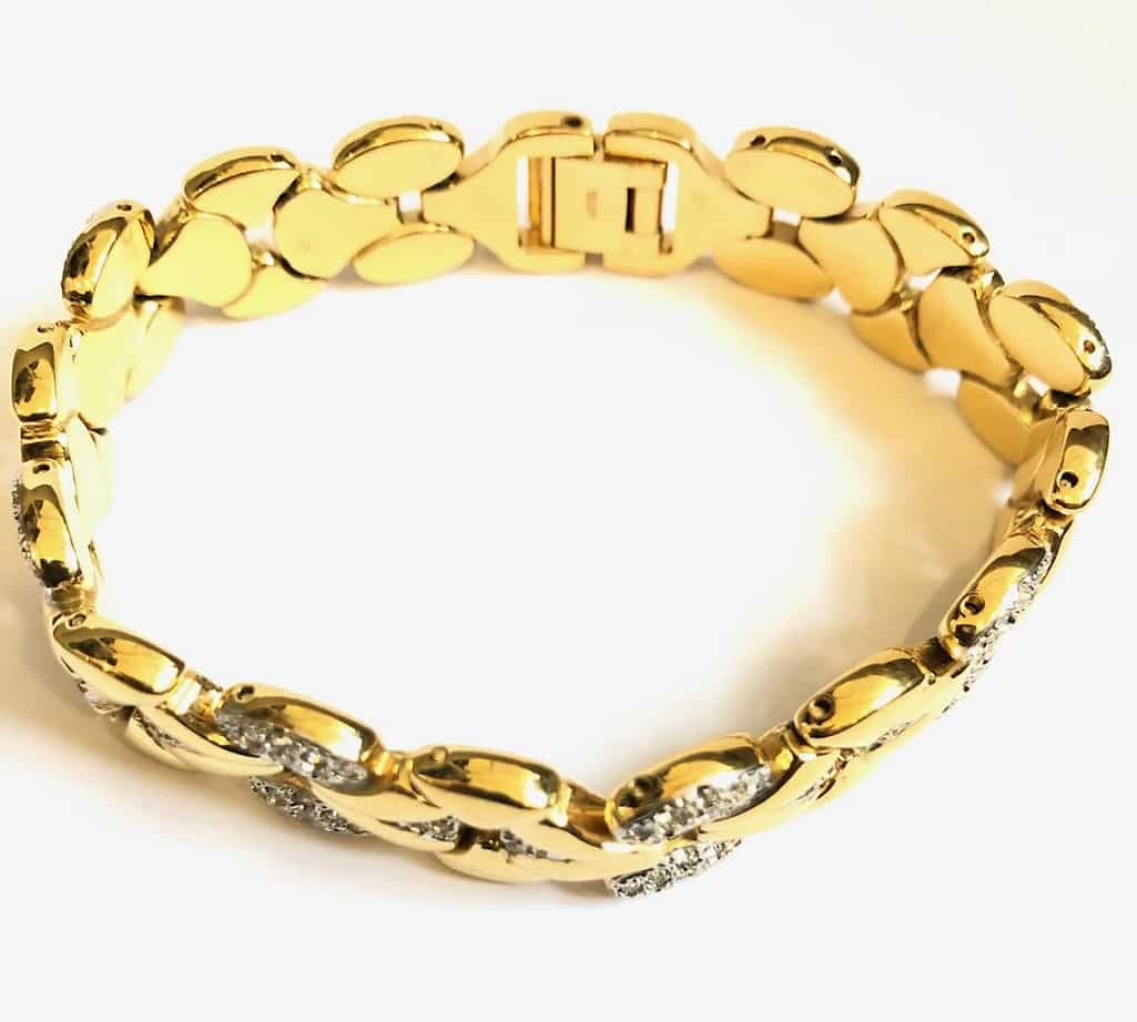 ROTARY SIGNED LARGE Gold Plated Vintage Bracelet excellent Quality Beautiful Famous Vintage jewelry Elegant Design from France