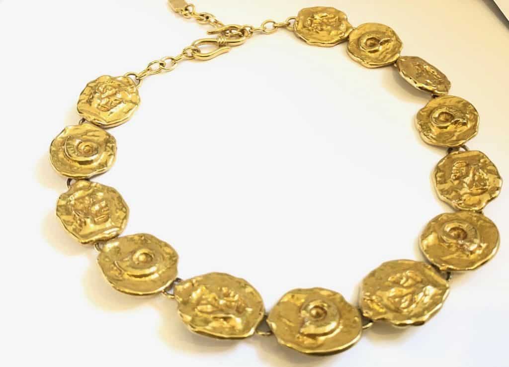 YVES SAINT-LAURENT Necklace Antique Coins Vintage 1980's - Chelsea