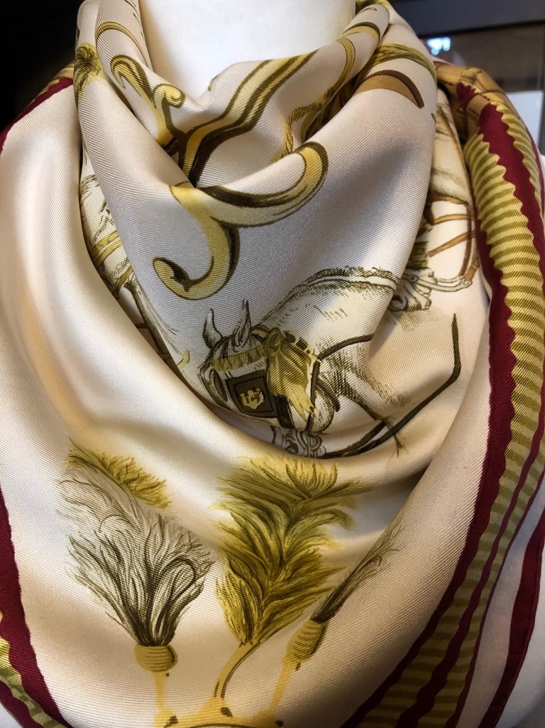 Vintage Hermes Silk Scarf , Panache Fantasie – modesandmore