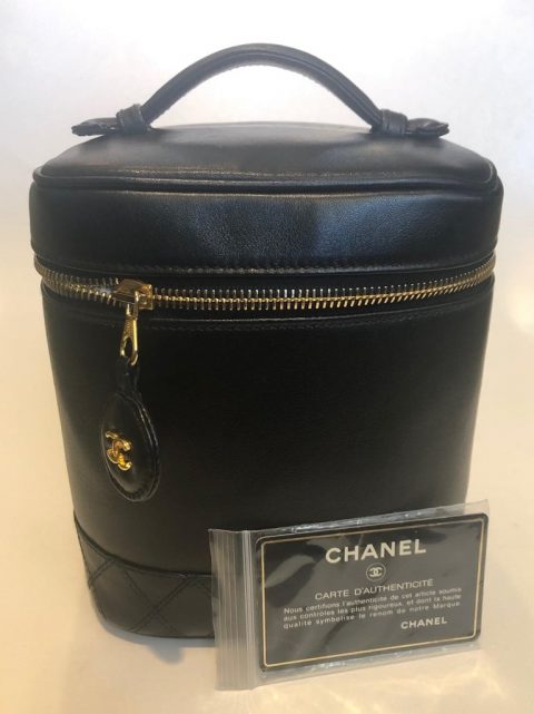 CHANEL Black Bag Quilted Vanity Pouch - Chelsea Vintage Couture