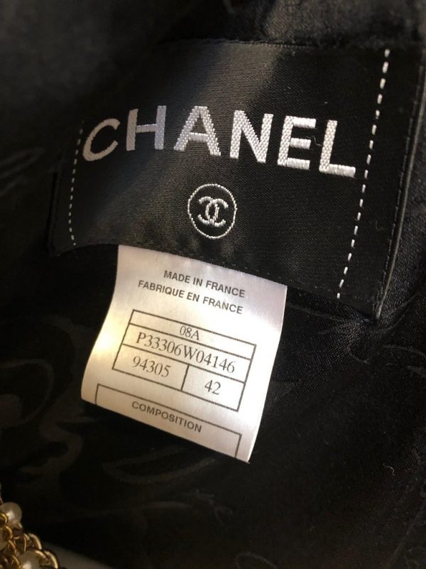 Chanel Suit 2000 Runway Black Wool Silk Vintage Skirt and Jacket Bow CC ...