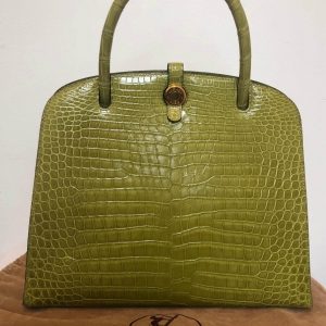 HERMÈS Kelly 32 brown Porosus Crocodile handbag – Pepa Lamarca