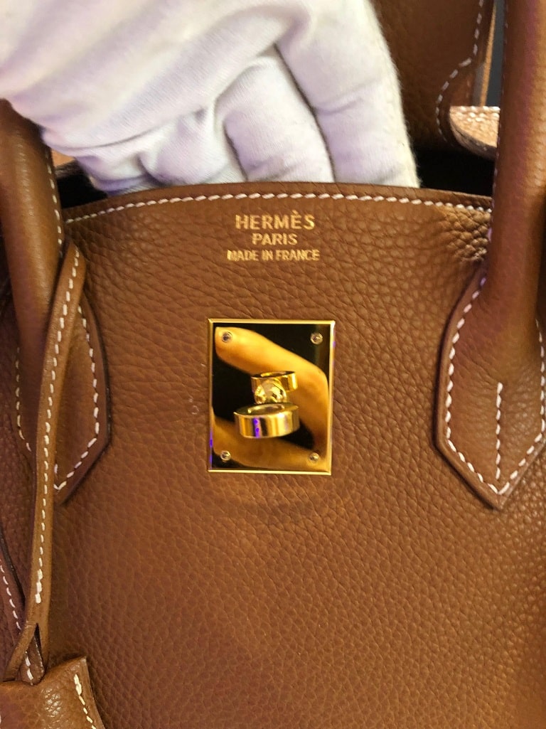 Birkin 35 leather handbag Hermès Camel in Leather - 26660124