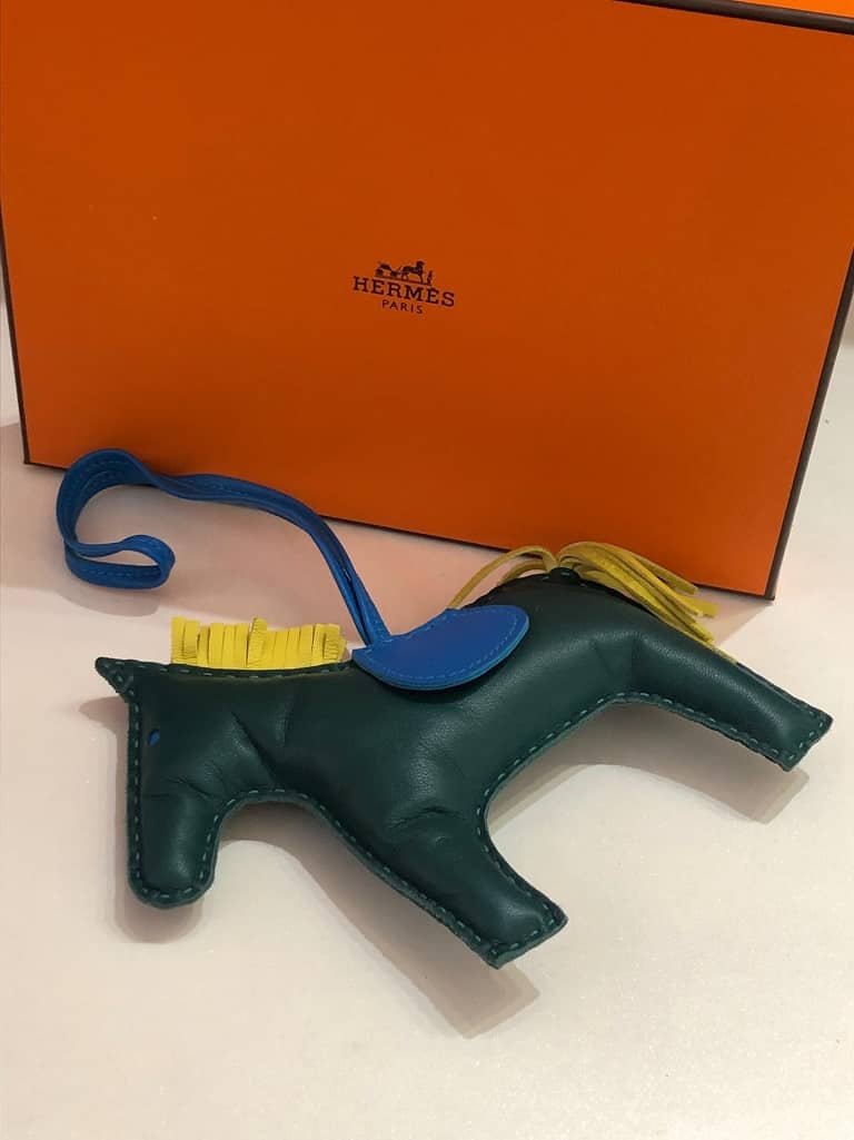 Hermès Hermès Rodeo MM Lambskin Horse Bag Charm-Deep Dark Green (Wallets  and Small Leather Goods,Bag Charms)