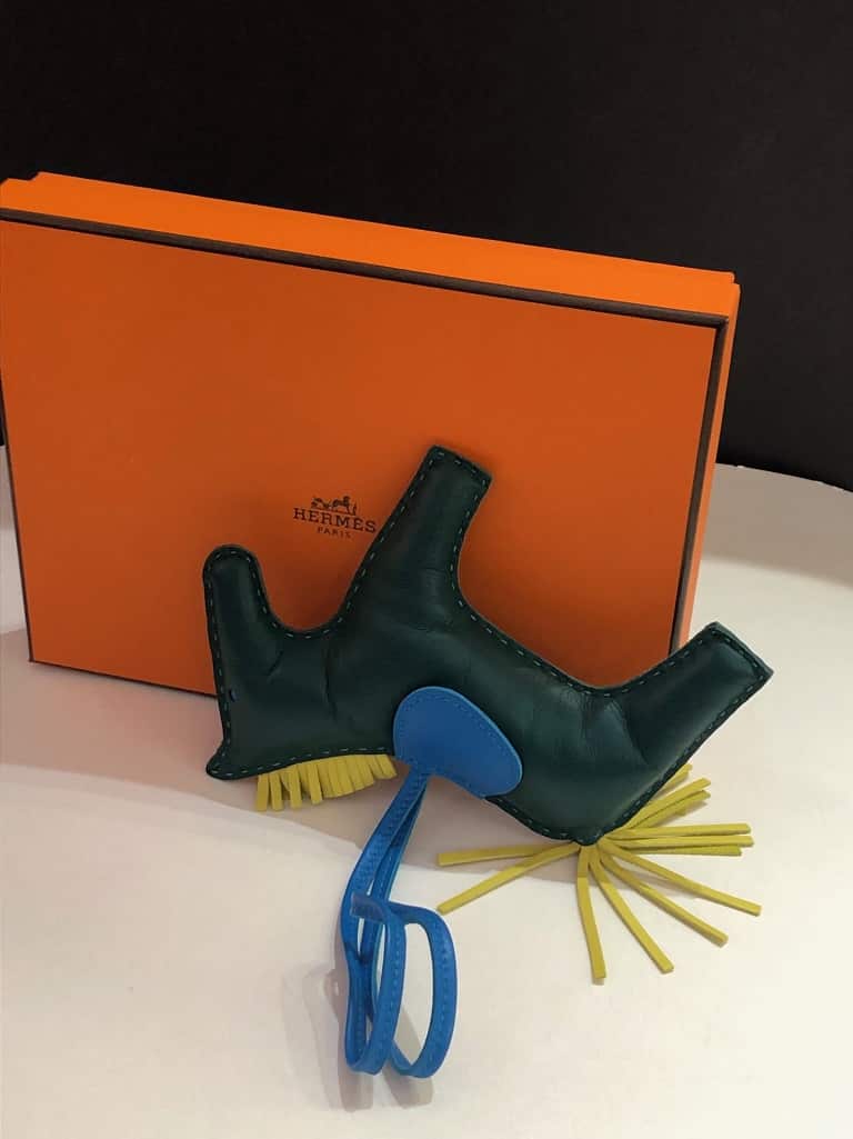 Hermès Hermès Rodeo GM Lambskin Horse Bag Charm-Blue Yellow (Wallets and  Small Leather Goods,Bag Charms)