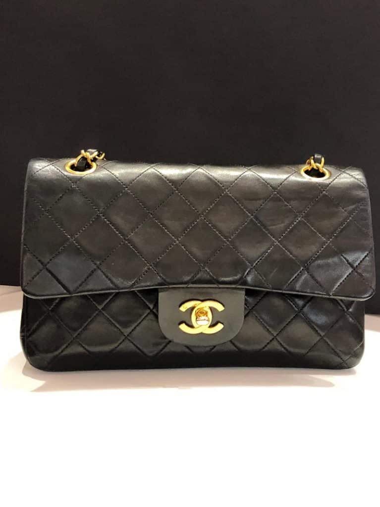 CHANEL Lambskin Quilted Small Coco Vintage Flap Black 253187