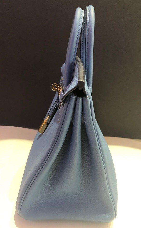 Hermes Birkin bag 25 Blue brighton Swift leather Gold hardware