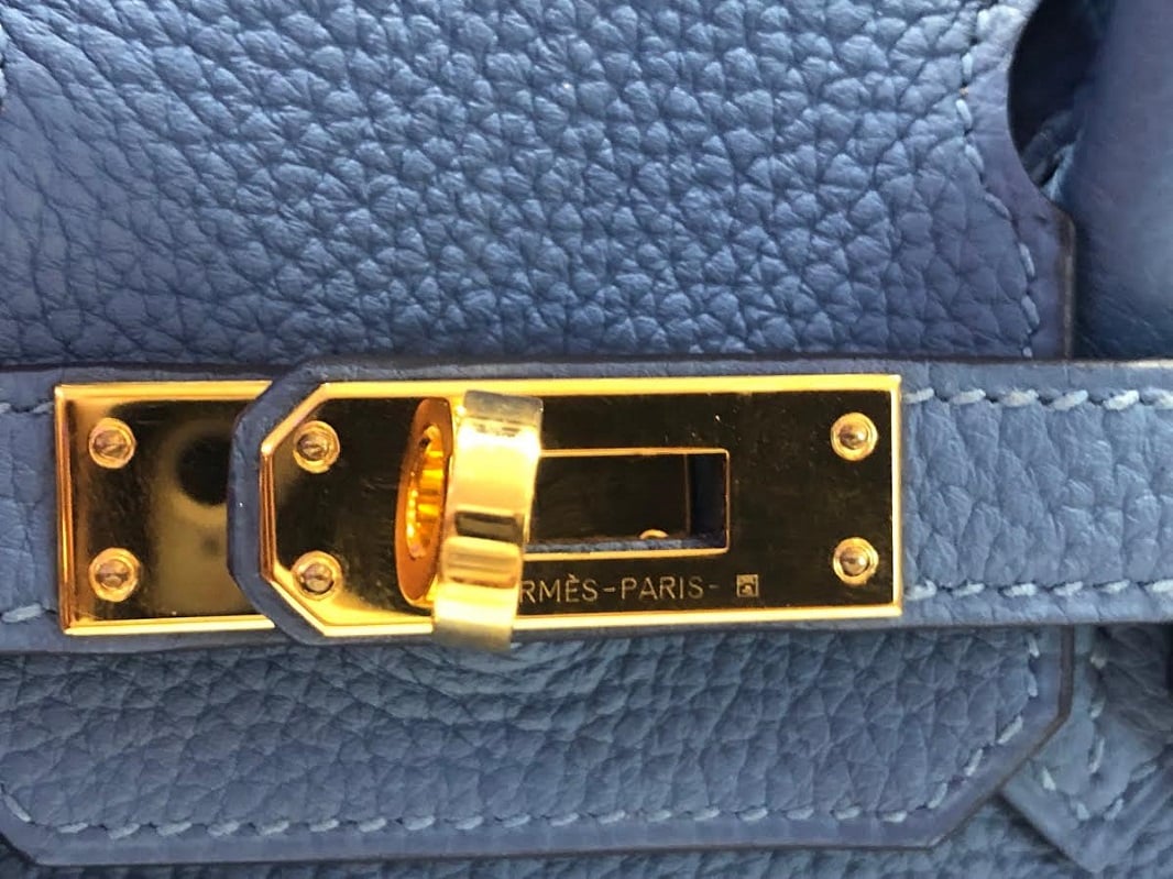 Hermès Birkin 25 Bleu de Prusse Togo With Gold Hardware - AG