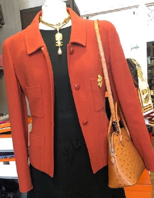 Hermes Orange Ostrich Leather 27CM Bolide Bag – Michael's Consignment NYC