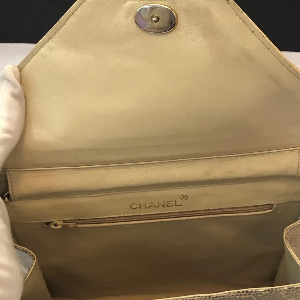 Chanel CC Lizard Shoulder Bag