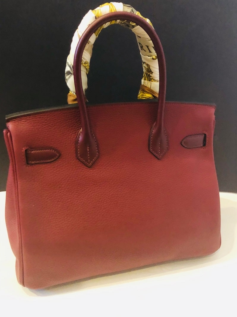 Hermès Birkin 30 Taurillon Clemence Leather Handbag