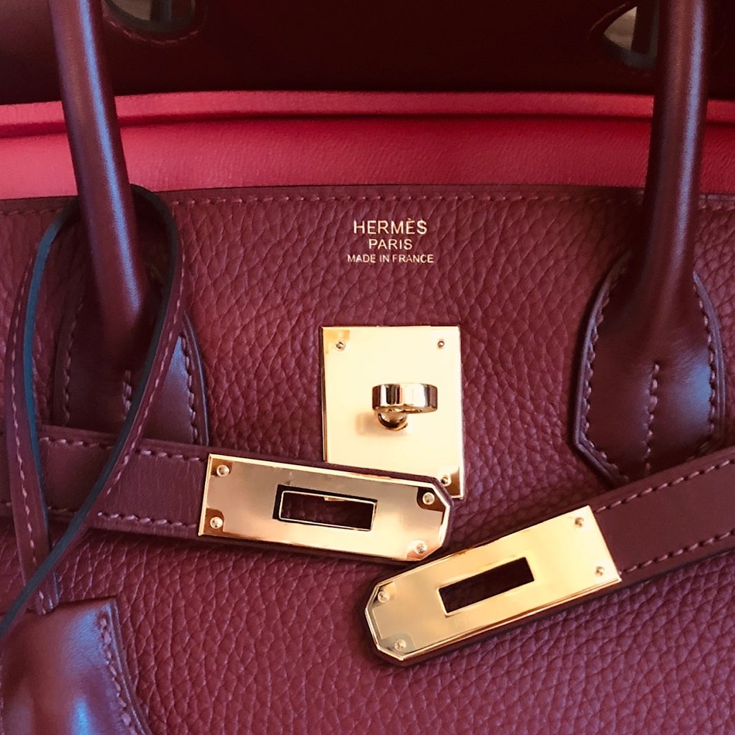 Hermes Birkin 30, Rouge H Sellier Togo Leather, Gold Hardware, New