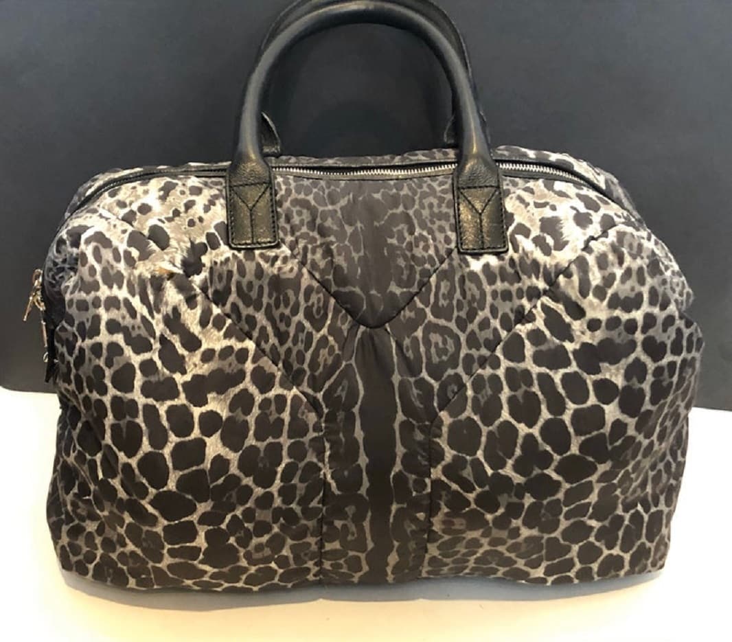 Yves Saint-Laurent Bag & Purse Leopard Print Black Grey Quilted