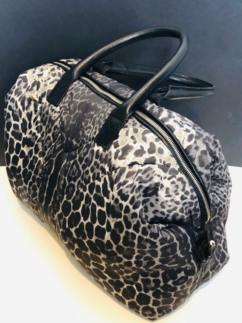Yves Saint-Laurent Bag & Purse Leopard Print Black Grey Quilted