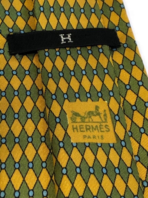 HERMÈS Tie Pre-Owned Losange Diamond Multi 1970-1980's Vintage ...