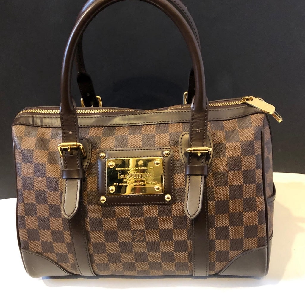 Louis Vuitton Paris Womens Chelsea Damier Ebene Canvas Tote Handbag Brown