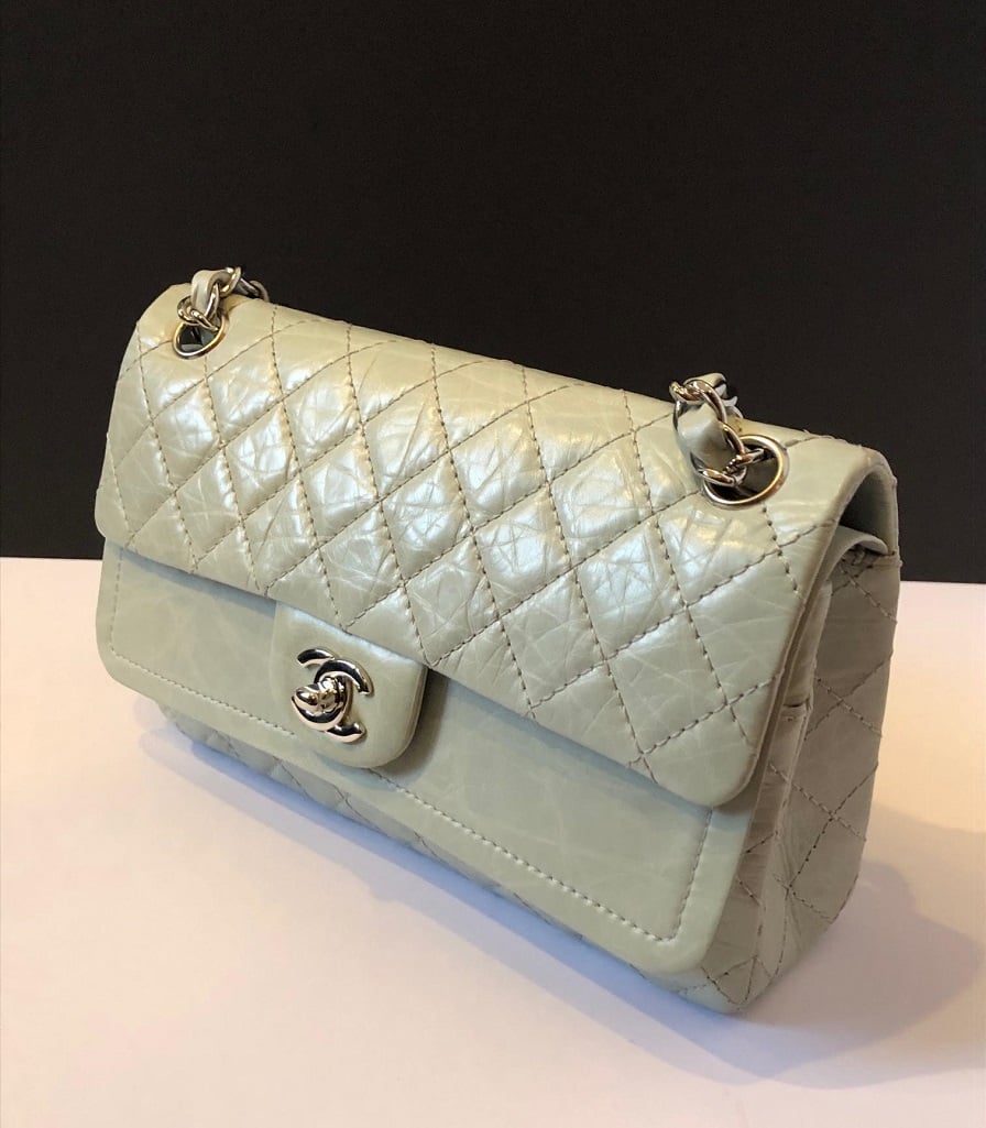 Chanel Cream Medium Double Flap Bag In Lambskin With Silver Hardware in  Natural